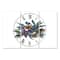 Designart 'Tropical Flowers Large Cottage Multipanel Wall Clock
